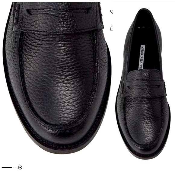 Manolo Blahnik Perrita Leather Loafers - Picture 2 of 9